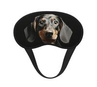 Cute Pad Dachshund Sleep Mask for Side Sleeper, Blackout Eye Mask for Women Men, Zero Pressure Sleeping Masks Soft Breathable Eye Cover Comfortable Blindfold Eyeshade for Night Sleep