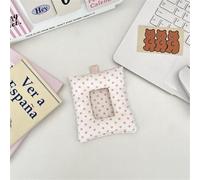 Cute Padded Star Polka Dots Photocard Holder, Idol Photo Display, Protect Storage, Keychain, Bag Pendant and Keyring