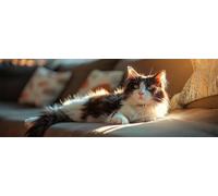 Cute Paint by Numbers for Adults Beginners, 14x42 Inch Large Paint by Numbers Cat, Easy DIY Acrylic Oil Painting by Numbers for All Ages, Perfect Crafts for Home Wall Decor (Without Frame) -H724