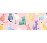 Cute Paint by Numbers for Adults Beginners, 6x18 Inch Large Paint by Numbers Cat, Easy DIY Acrylic Oil Painting by Numbers for All Ages, Perfect Crafts for Home Wall Decor (Without Frame) -H795