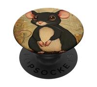 Cute Painterly Rat Illustration PopSockets Adhesive PopGrip