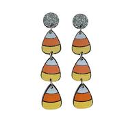 Cute Pair of Drop and Dangle Candy Corn Earrings for Women.