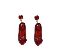 Cute Pair of Ruby Slipper Drop and Dangle Earrings for Women. Wonderful Wizard Oz Themed