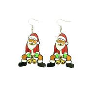 Cute Pair of Santa Claus/ Jingle Bells Earrings for Women. Cute Funny Pait of Christmas Earrings for Women, Secret Santa Parties, and More. Fun Pair of Lightweight Drop and Dangle Christmas Earrings