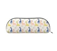 Cute Palm Tree Leaves Print Cosmetic Bags For Women,Receive Bag Makeup Bag Travel Storage Bag Toiletry Bags Pencil Case, Cute Giraffe, One Size