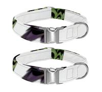 Cute Pals on White Adjustable Pet Collar for Small Medium Large Dogs & Cats, Reflective Strip for Night Safety, Soft Comfort Pad