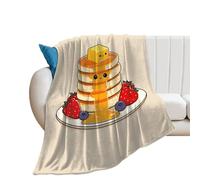 Cute Pancake 250g Flannel Throw Blanket Lightweight