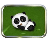 CUTE PANDA 2oz TOBACCO TIN,PILL BOX, STASH CAN,STORAGE TIN