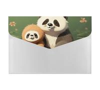 Cute Panda and Sloth File Folder, 6-Pocket Expanding Accordion Folder with Snap Closure, Waterproof Document Organizer for Home, Office & Travel