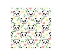 Cute Panda and Stars Printed Square Jigsaw Puzzle 16x16 CM, Puzzle Challenging Game for Adults Gifts, Family Fun Decorative Wall Decor