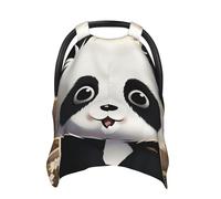 Cute Panda Animal Baby Car Seat Canopy Cover, Multi Use Breathable Nursing Breastfeeding Covers for Mom Soft Stroller Sun Shade Newborn Shower Gift