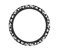 Cute Panda Animal Patterned Steering Wheel Cover, Elastic, Suitable For Interior Accessories Of Cars, Suvs, And Trucks.