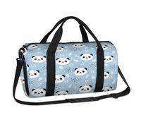 Cute Panda Animal Sports Duffel Bags Panda Funny Weekend Overnight Bag Casual Tote Holdall Travel Gym Luggage Duffel Bag for Kids Girls Boys Women Men