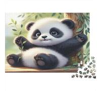 Cute Panda Baby 1000pcs Jigsaws for Adults, Premium Cardboard, Wave Panda, Challenging Puzzle, Mental Workout Leisure Activity, Boosts Memory & Patience for All Lovers 38x26cm/1000pcs