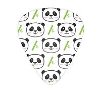 Cute Panda Bamboo Guitar Paddle Set Of 12, Suitable For Guitar, Yukri, 3 Thicknesses