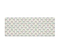 Cute Panda Bamboo Star Extra Large Desk Pad,Non-Slip Rubber Base Mat, for Keyboard, Mouse and Desk Protection