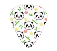 Cute Panda Bamboo Star Print Guitar Pick Special Instrument Pick Unisex Guitar Pick