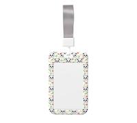 Cute Panda Bamboo Star Printed Id Card Badge Holder with Neck Strap Waterproof Name Card Holder Plastic Vertical Sleeve Pocket