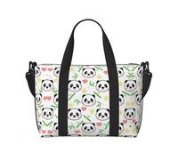 Cute Panda Bamboo Star Printed Women's Tote Bag Portable Crossbody Bag Suitable for Gym Workouts Commuting and Travel