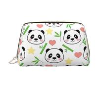 Cute Panda Bamboo Star PVC Leather Makeup Bag Cosmetic Pouch Travel Organizer Toiletry Clutch