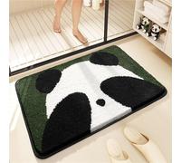 Cute Panda Bath Mat, Water Absorbent Animal Bathroom Rug, Non-Slip Soft Machine Washable Shower Carpet (Shy Panda, 15.7" x 23.6")