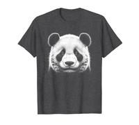 Cute Panda Bear Head in Realistic Drawing Style T-Shirt, Men, Dark Heather Grey, Small