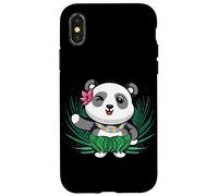 Cute Panda Bear In Hawaiian Costume Hula Case for iPhone X/XS