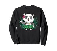 Cute Panda Bear In Hawaiian Costume Hula Sweatshirt