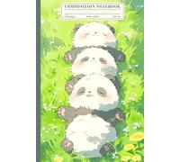 Cute Panda Bear Notebook, Wide Ruled Journal for Writing or School Use | Adorable Animal Gift for Kids, Teens, and Panda Lovers