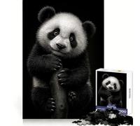 Cute Panda Bear Portrait Jigsaw Puzzle 1000 Piece for Adults Tension Relief FreeTime Game Playful Challenge (50x75cm)