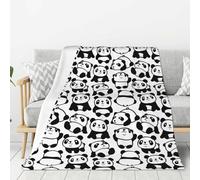 Cute Panda Blanket Animal Throw Blanket Super Soft Flannel Fleece Throw Blanket Lightweight Plush Fuzzy Bed Blanket for Couch 50"X60"