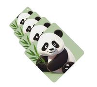Cute panda Car Air Fresheners Cards 4 Pcs Hanging Fragrance Scented Cards Long-Lasting Car Aromatherapy Tablets for Wardrobe Bathroom Car Interior Mirror Pendant Gifts