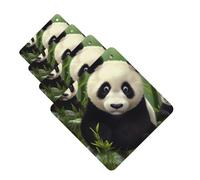 Cute panda Car Air Fresheners Cards 4 Pcs Hanging Fragrance Scented Cards Long-Lasting Car Aromatherapy Tablets for Wardrobe Bathroom Car Interior Mirror Pendant Gifts
