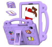 Cute Panda Case for Samsung Galaxy Tab A11 2025/ Galaxy Tab A9 8.7-inch for Kids Full Body Protective Cover with Handle Stand Lightweight Shockproof Cover Purple