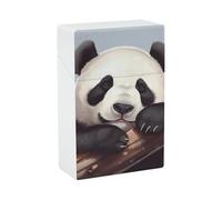 Cute Panda Cigarette Case - Portable Cigarette Box Lightweight Holder Case for Travel Waterproof Plastic Cigarettes Boxes Pocket Size Storage Box for 20 Cigarettes