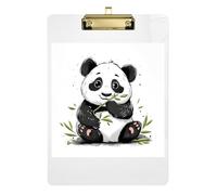 Cute Panda Clipboard Decorative Clipboards A4 Standard Size Clipboard Hardboard with Low Profile Metal Clip for Women Men Office Supplies 12.5 x 9 Inches