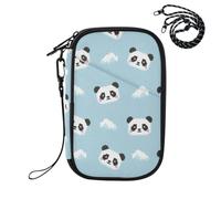 Cute Panda Cloud Blue Passport Holder for Travel Passport Holders Bag