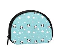 Cute Panda Cloud Print Coin Purse - Mini Coin Purses for Women, Cute Small Change Purse Coins Pouch