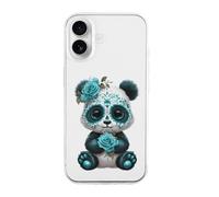 Cute Panda Day of Dead Skull Slim Phone Cases Cover Compatible with iPhone 16/16 Plus/16 Pro/16 Pro Max/16 E