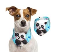 Cute Panda Dog Bandanas,Summer Bandanas for Dogs Washable Adjustable Dog Triangle Scarf Bibs Cute Pet Bibs for Medium Large Dogs Puppy and Cats Small