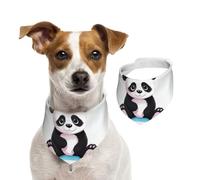 Cute Panda Dog Bandanas,Summer Bandanas for Dogs Washable Adjustable Dog Triangle Scarf Bibs Cute Pet Bibs for Medium Large Dogs Puppy and Cats Medium