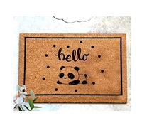 Cute Panda Doormat, Hello Doormat, Funny Panda Mat, Housewarming Gift, Home Doormat, Outdoor Doormat, Porch Doormat, New Home Gift Machine Washable Shoe Mat Porch Decor 40x60cm