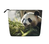 Cute panda eating bamboo Women's toiletry and cosmetic bag, unisex toiletry storage bag, personal care storage bag