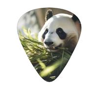Cute Panda Eating Bamboo Wzywhj Prints Abs Guitar Picks 12 Piece, Easy Grip Uke Picks For Your Bass, Ukulele, Acoustic Or Electric Guitar