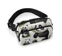 Cute Panda Fanny Pack for Men Women, Durable Sling Chest Bag with Adjustable Strap & Large Pocket, Small Crossbody Bag for Running, Hiking, Cycling, Travel