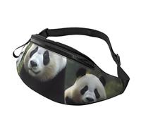 Cute Panda Fanny Pack for Men Women, Waterproof Sports Waist Bag Fashion Belt Bag Crossbody Bags Hip Bum Bag with Adjustable Strap Large Sling Bag Purse for Travel Hiking