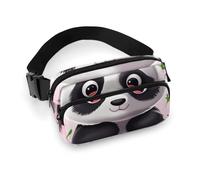 Cute Panda Fanny Pack for Women Men Waist Bag Belt Bag Adjustable Casual Bag for Travel Sports Hiking, white, 7.9x5.1inches