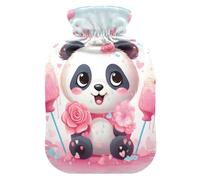 Cute Panda Flower Cute hot Water Bottle with Soft Cover, 2L hotwater Bag for (Scenario), (Scenario), (Scenario)