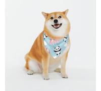 Cute Panda Flying in The Sky Pattern Dog Bandanas, Comfortable Cotton Triangle Bibs Scarfs for Dogs Or Cats,Cute Pet Kerchief for Medium Large Dogs-Large