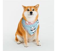 Cute Panda Flying in The Sky Pattern Dog Bandanas, Comfortable Cotton Triangle Bibs Scarfs for Dogs Or Cats, Cute Pet Kerchief for Small Medium Large Dogs-Medium